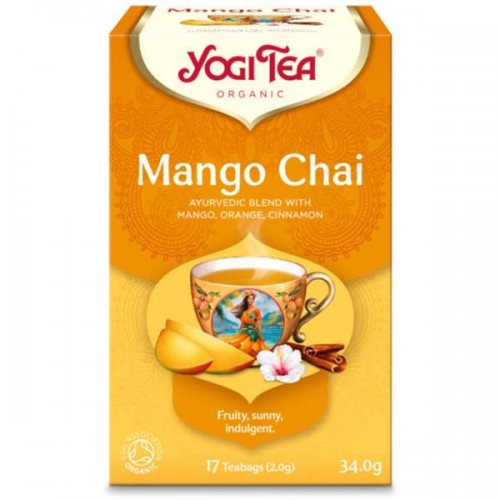 Аюрведичен био чай Манго с портокал и канела 'Yogi Tea', 17 пакетчета Аюрведичен био чай Манго с портокал и канела 'Yogi Tea', 17 пакетчета